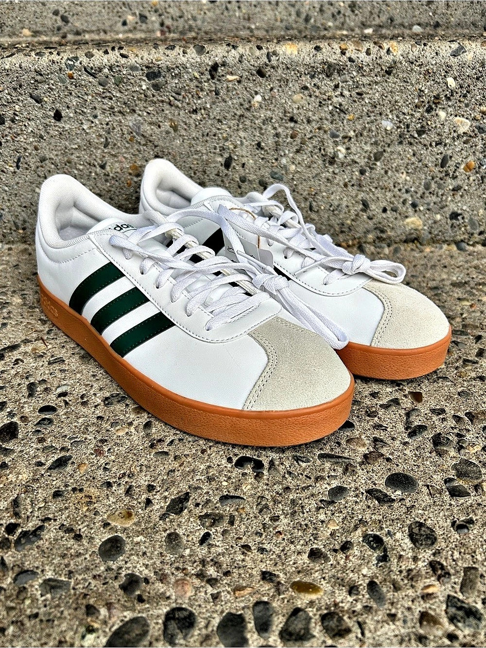 adidas men’s Sneakers in White & Green NWT